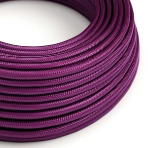 câble électrique Rond Gaine De Tissu Effet Soie Tissu Uni UltraViolet - RM35
