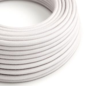 Câble électrique rond en coton de couleur rose pâle RC16