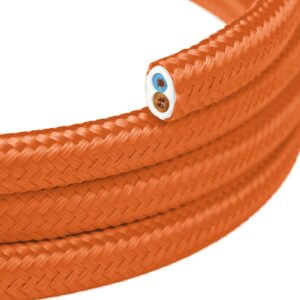 Fil d'éclairage en textile plat Flame Orange - PM15