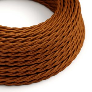 Câble électrique Torsadé Gaine De Tissu De Couleur Effet Soie Whiskey TM22
