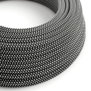 Câble électrique Rond Gaine De Tissu Effect 3D en relief Étoiles RT41