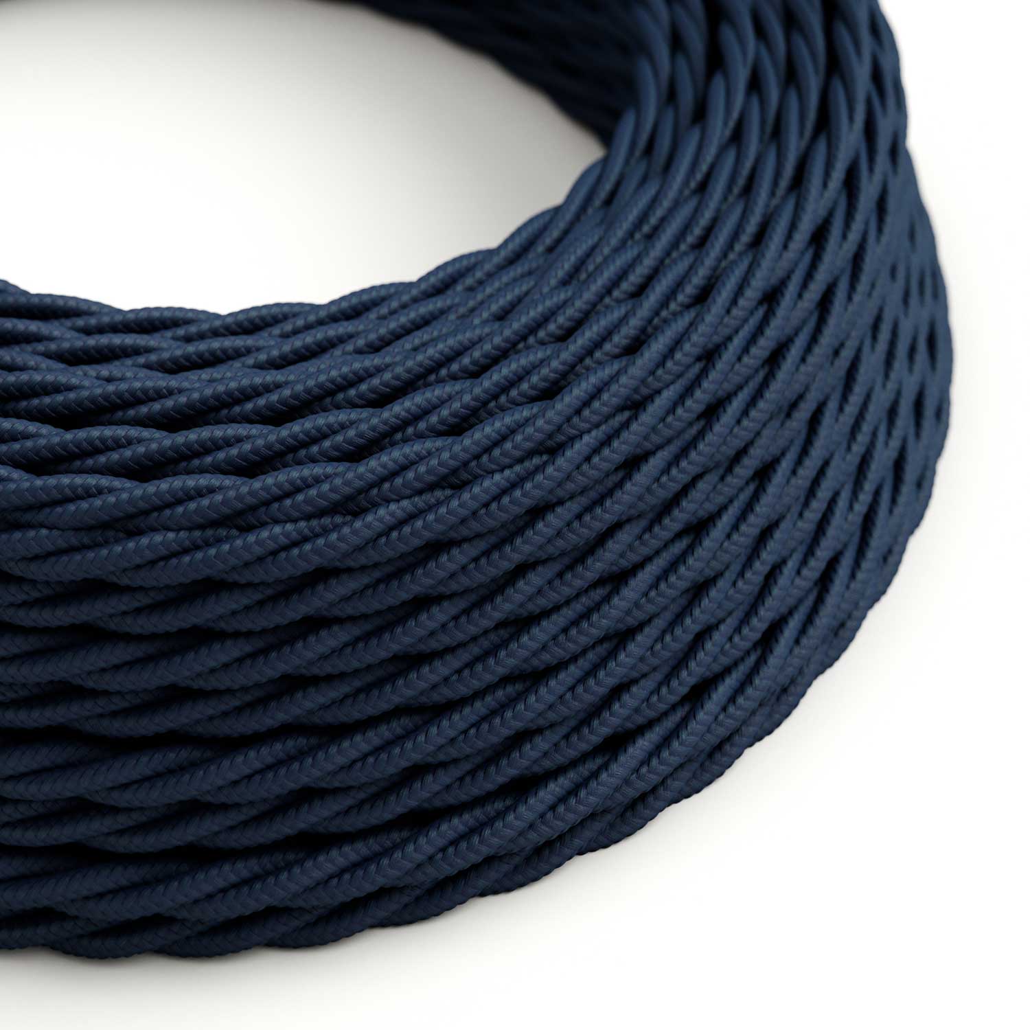 Câble électrique Torsadé Gaine De Tissu De Couleur Bleu Marine TM20