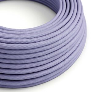 Câble électrique Rond Gaine De Tissu De Couleur Effet Soie Tissu Uni Lilas RM07