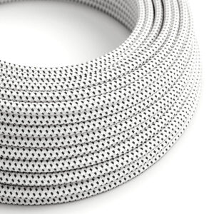 Câble électrique Rond Gaine De Tissu Effect 3D en relief Stracciatella RT14